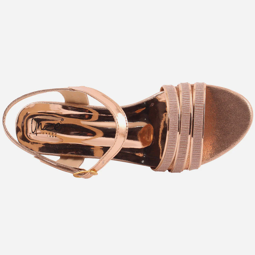 Girls "Bel" Adorned with Glitter Party Sandals - Image 4