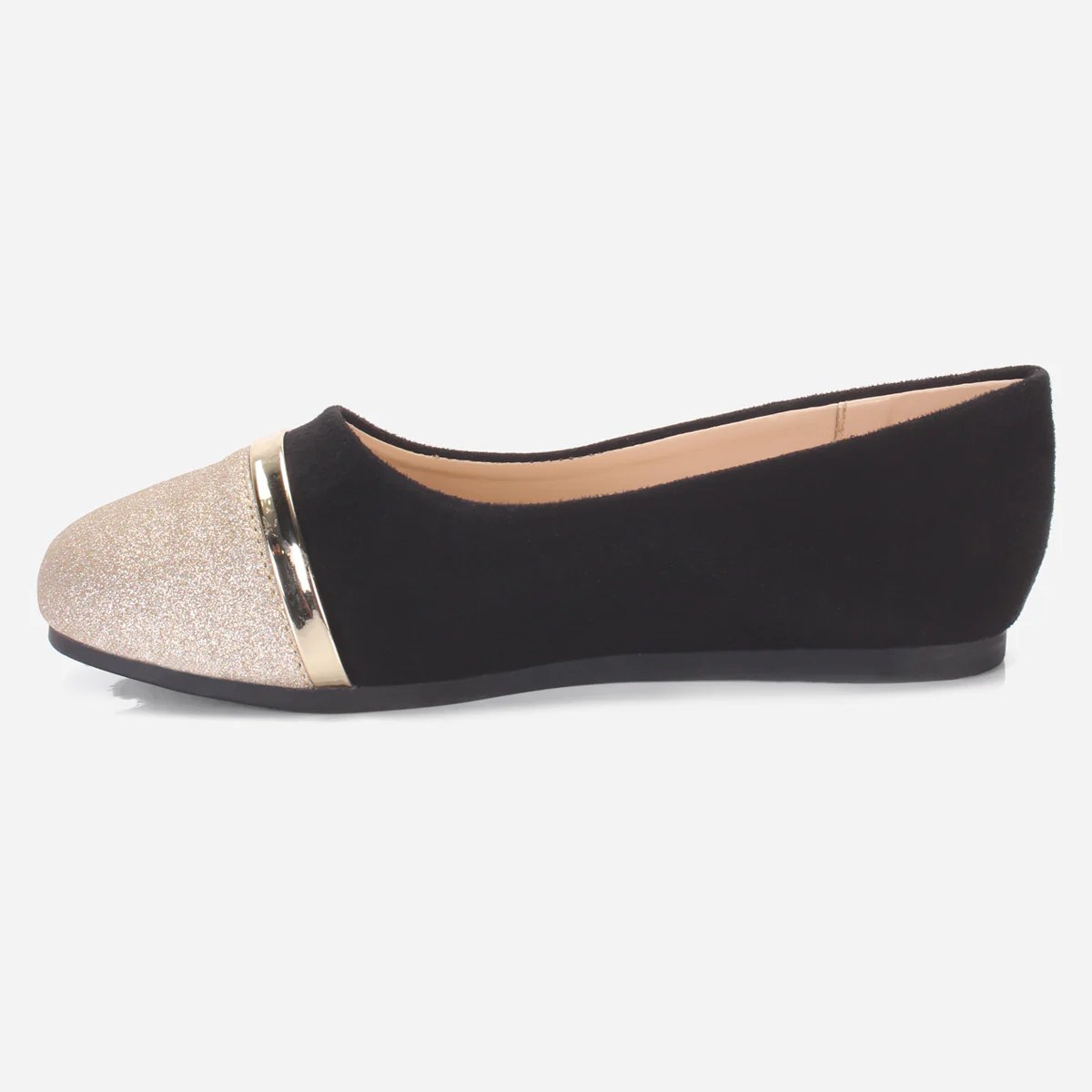 Girls "JANNIE" Shimmer Flat Pumps - Image 3