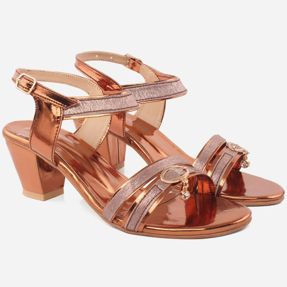 Girls "Lauren" Bright Block Heel Sandals - Image 2