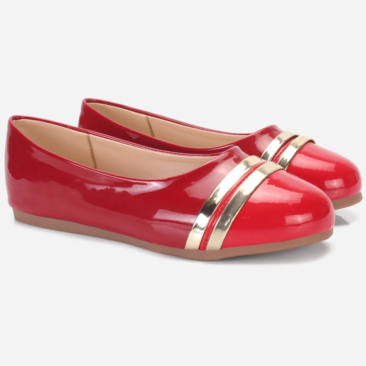 Girls "MIMI" Patent Flat Pumps - Image 2