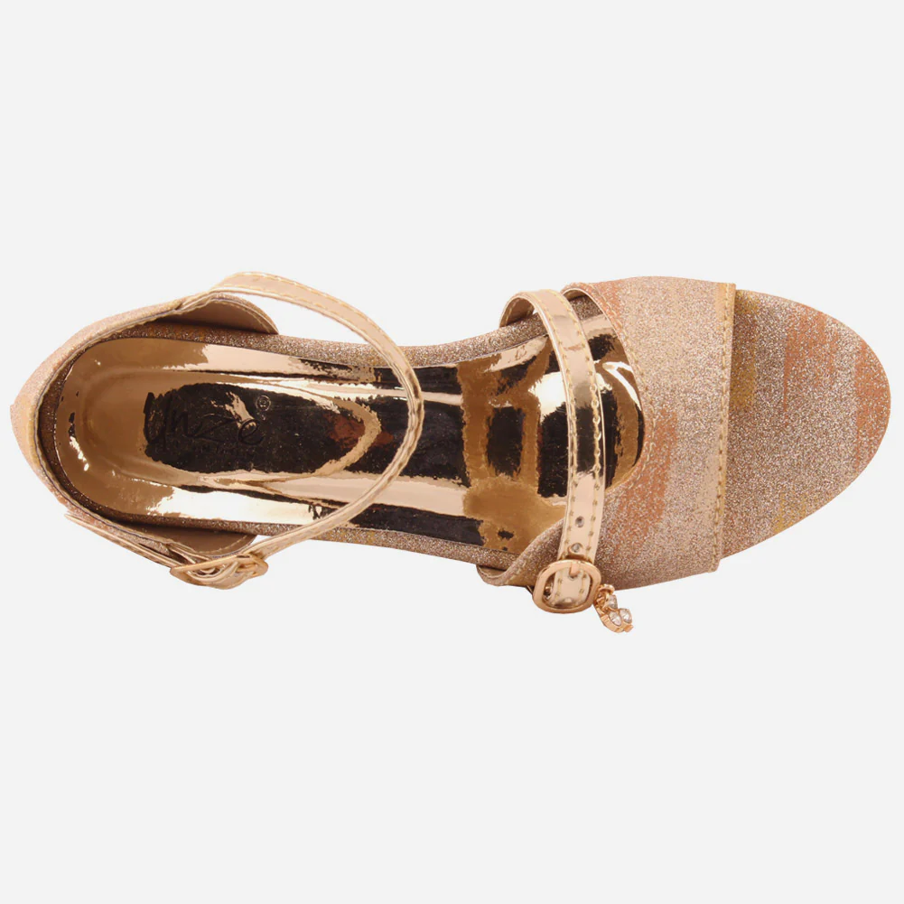 Girls "DAFFY" Ankle Strap Heel Sandals - Image 4