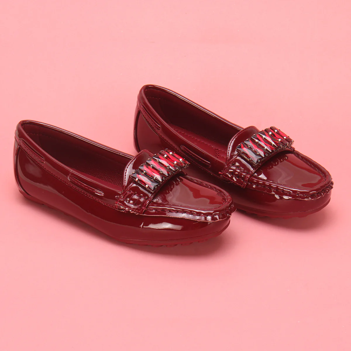 Girls "SALAKO" Decorated Flat Moccasins - Image 6