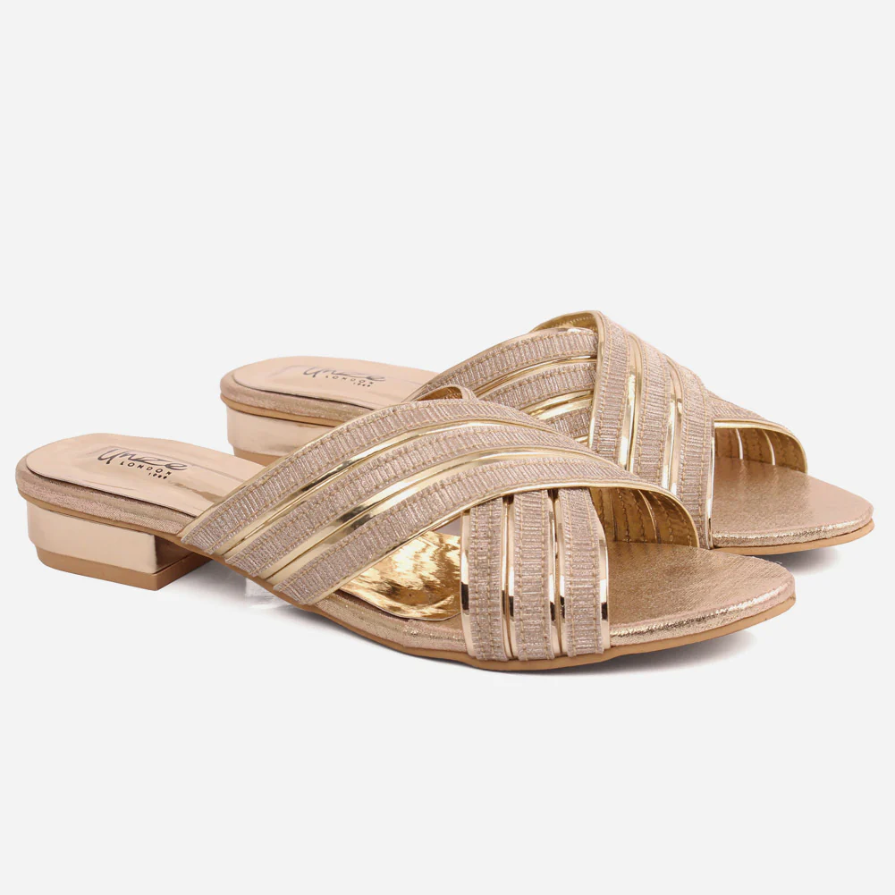 Girls "DOPHY" Cross Strap Heel Slippers - Image 2