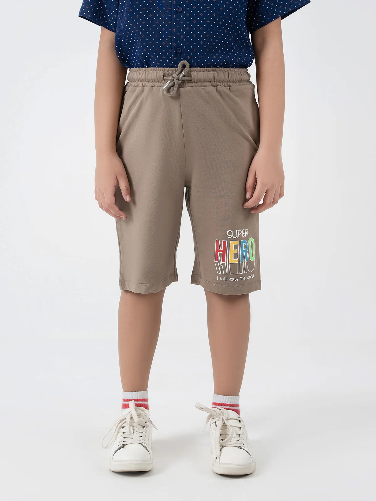 "GRADY" Graphic Regular Fit Knits Shorts