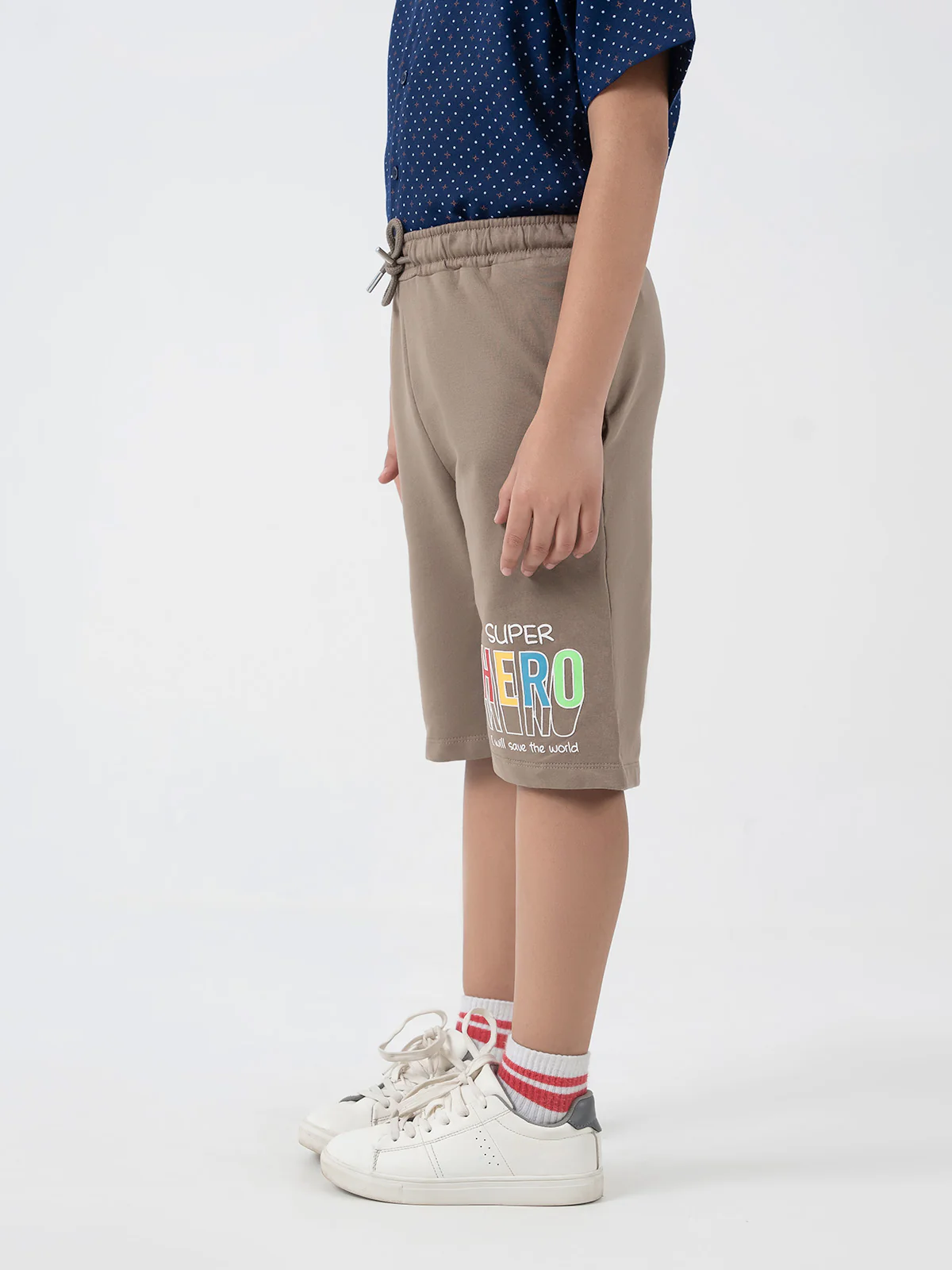 "GRADY" Graphic Regular Fit Knits Shorts - Image 2