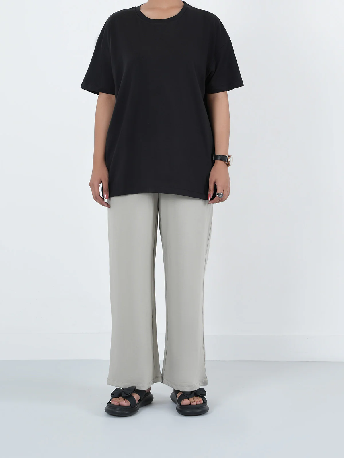"HOLDEN" Basic Wide leg Knit Trouser - Image 2
