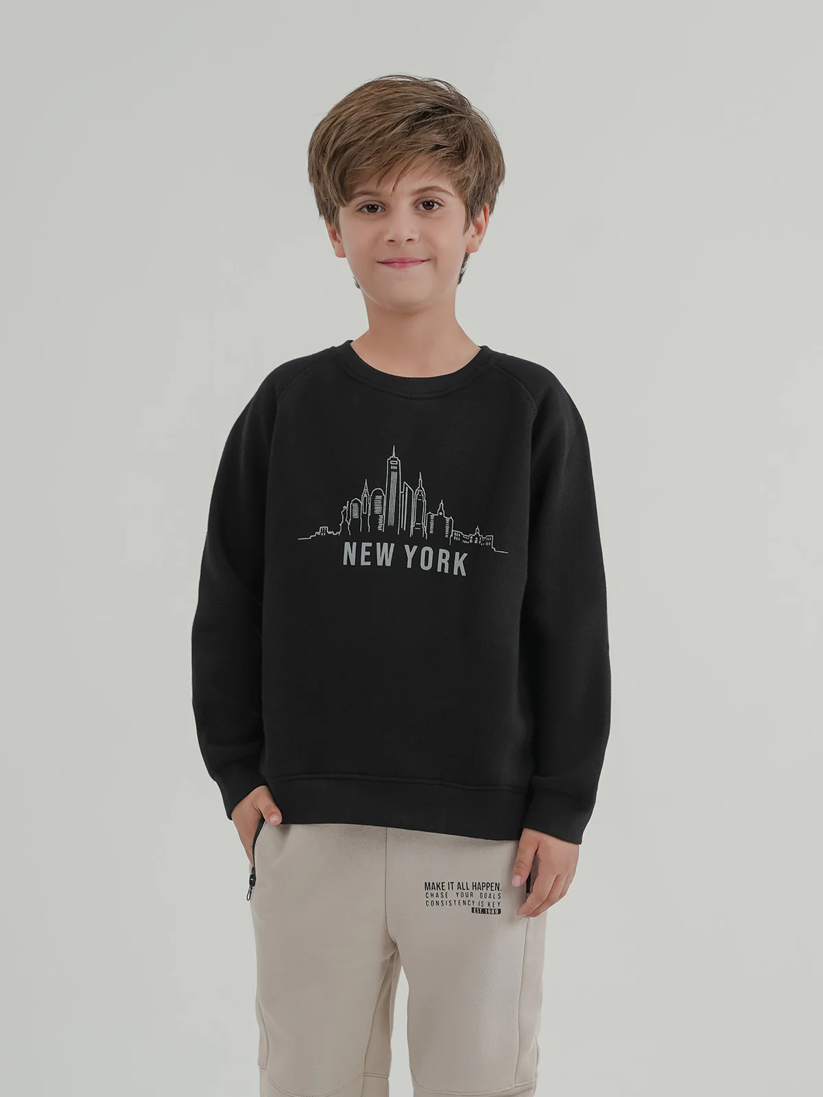 "IGNATZ" Trendy Graphic Fleece Sweatshirt