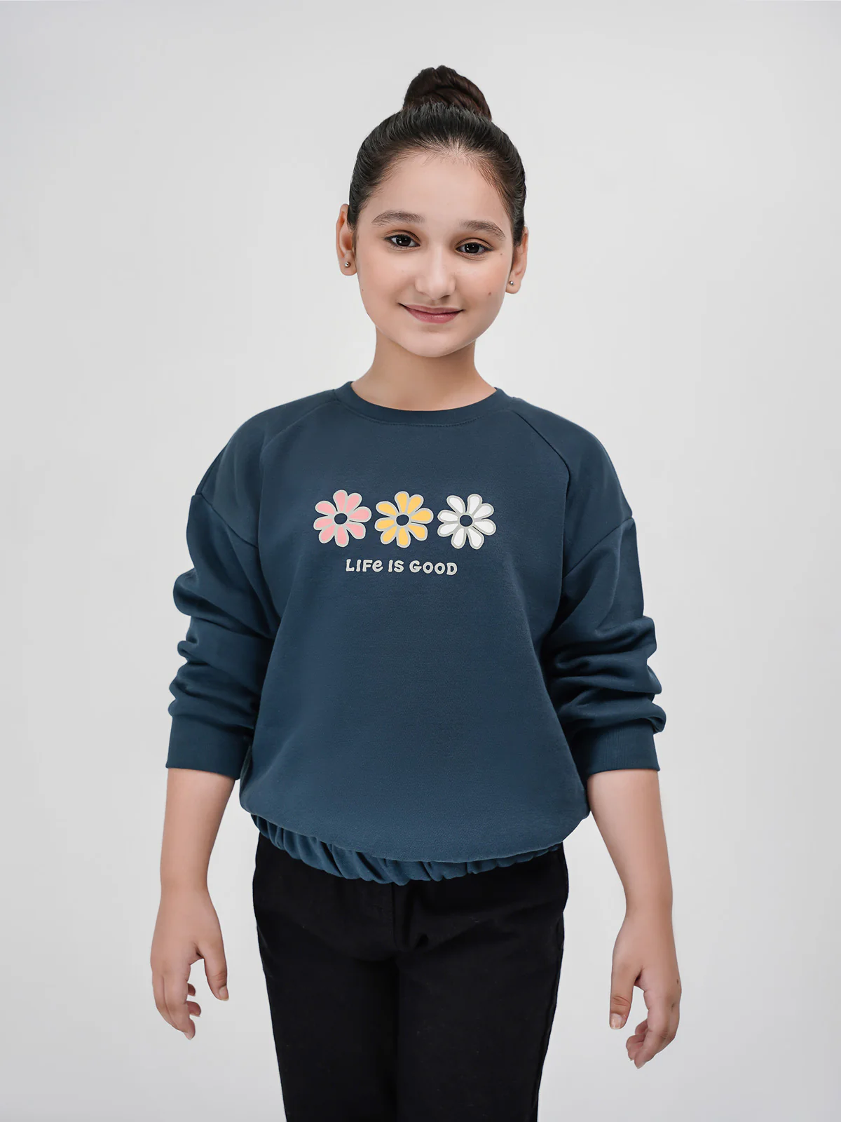 "INZIK" Crew Neck Fleece Sweatshirt - Image 2