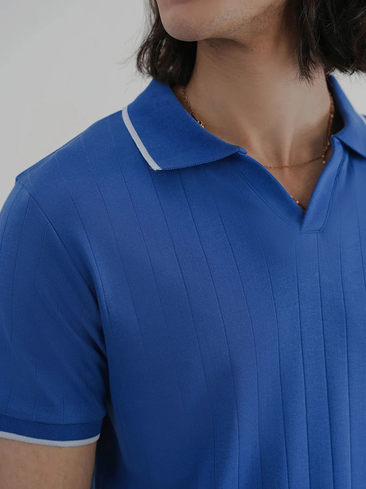 "JACQUE" Regular Fit Textured Polo Shirt - Image 5