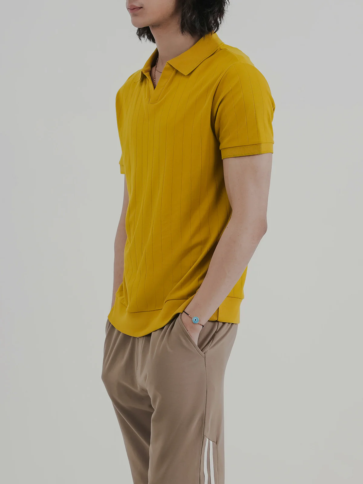 "JACQUE" Regular Fit Textured Polo Shirt - Image 4