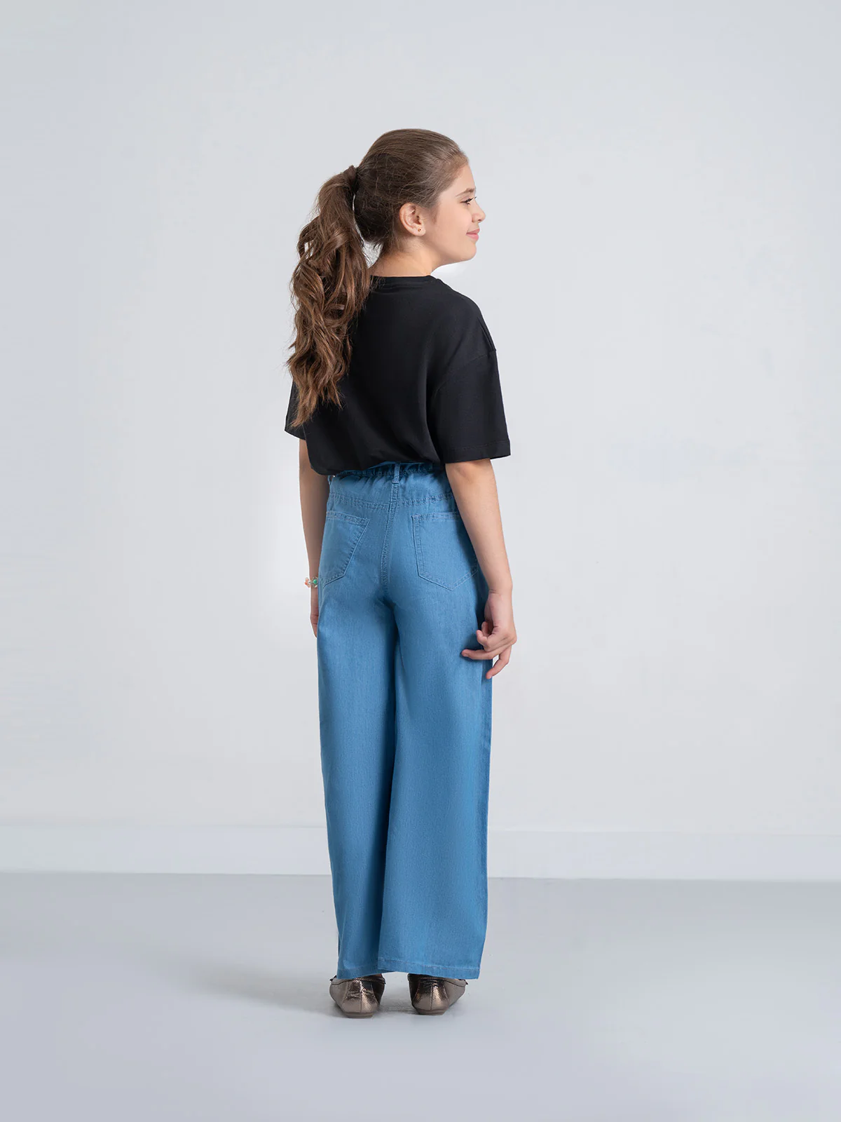 "JAIMIN" Perfect Plazo Fit Denim Pant - Image 4