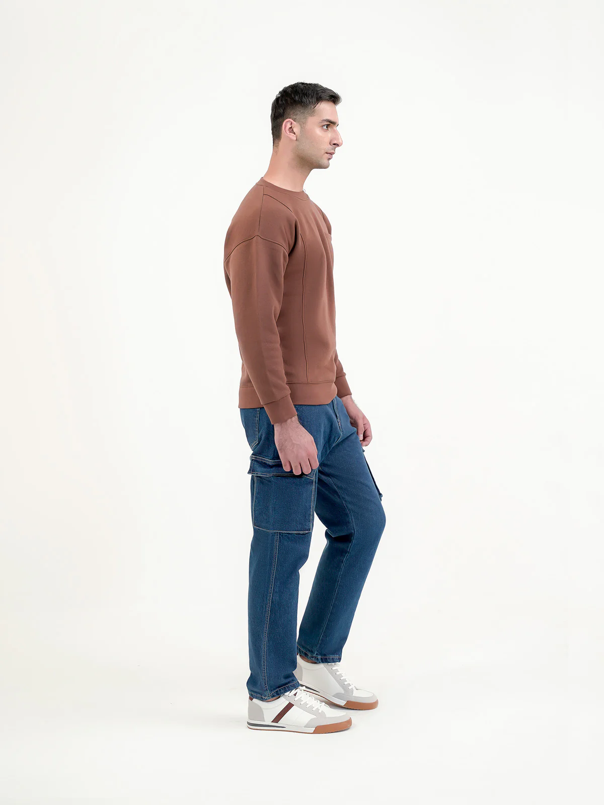 "KENZIE" Cut and Sew Casual Sweatshirt - Image 3