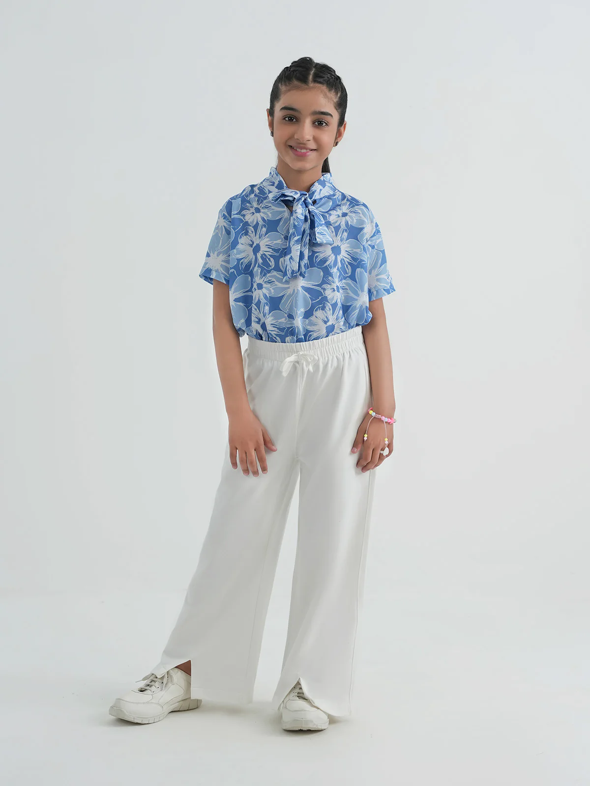 "KEZIA" Solid Terry Knit Plazo Trouser - Image 2