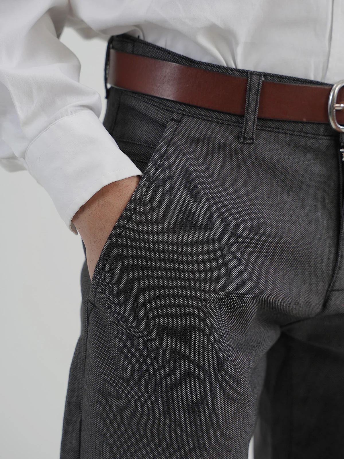 "KOHEN" Solid Slim Fit Twill Chino - Image 3