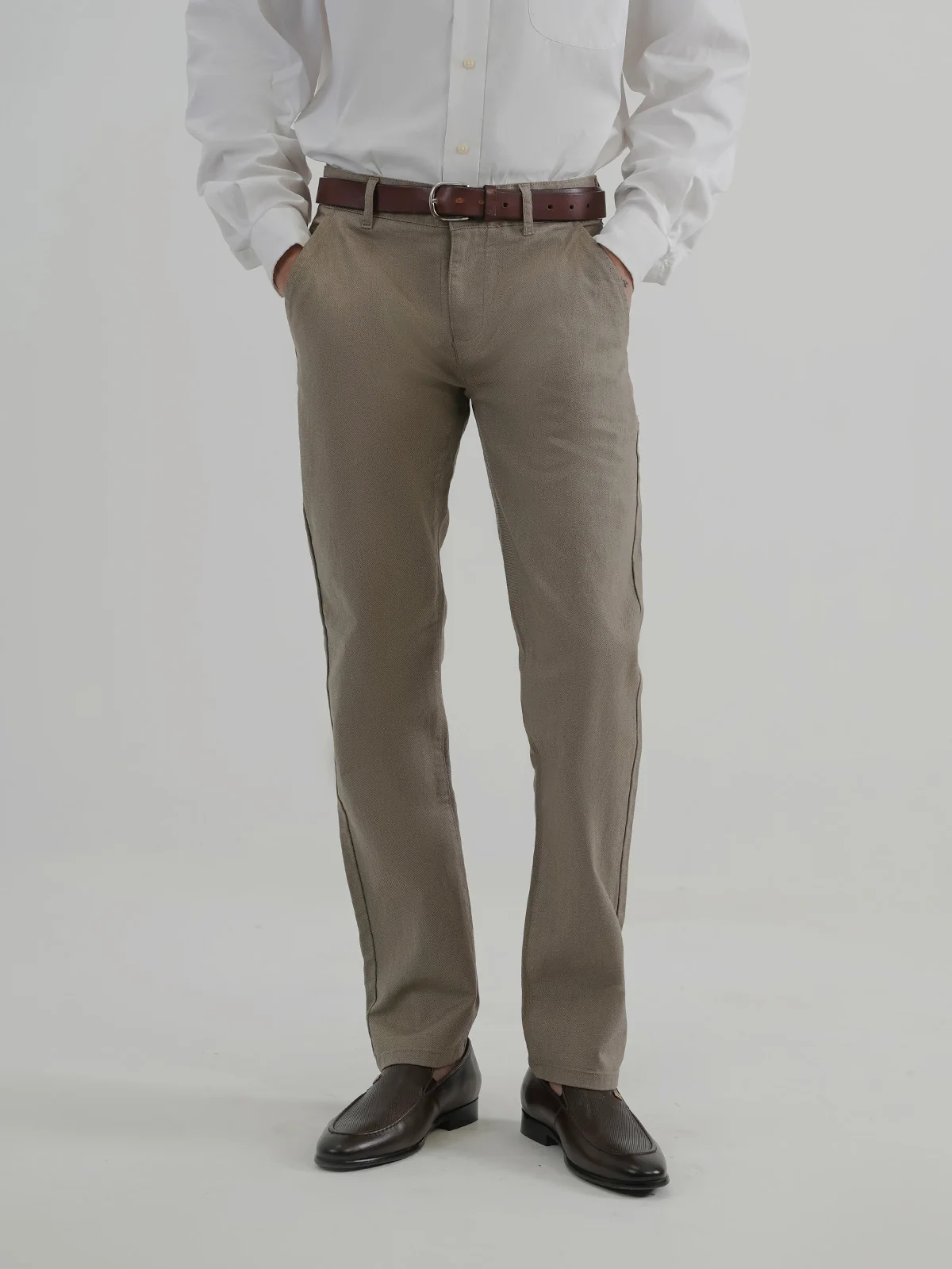"KOHEN" Solid Slim Fit Twill Chino