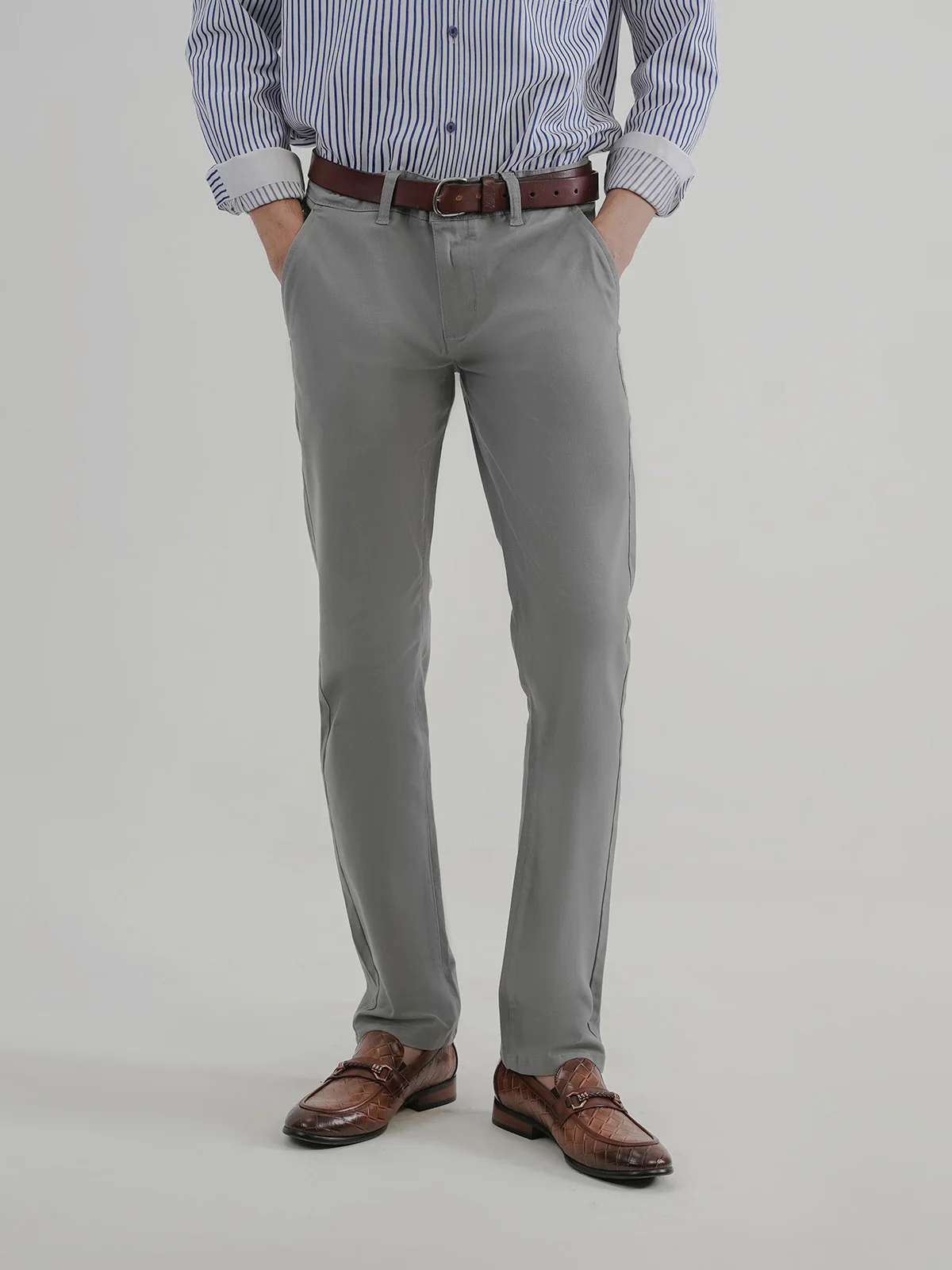 "KORBIN" Solid Slim Fit Twill Chino