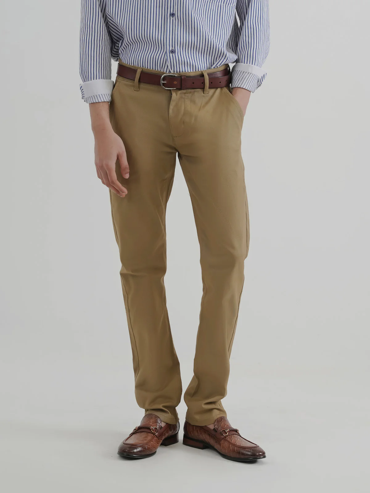 "KORBIN" Solid Slim Fit Twill Chino