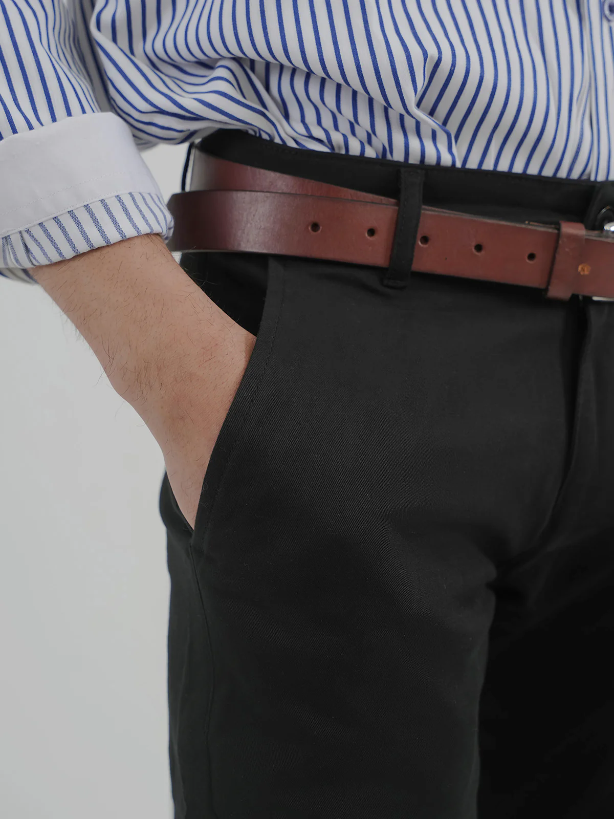 "KORBIN" Solid Slim Fit Twill Chino - Image 3
