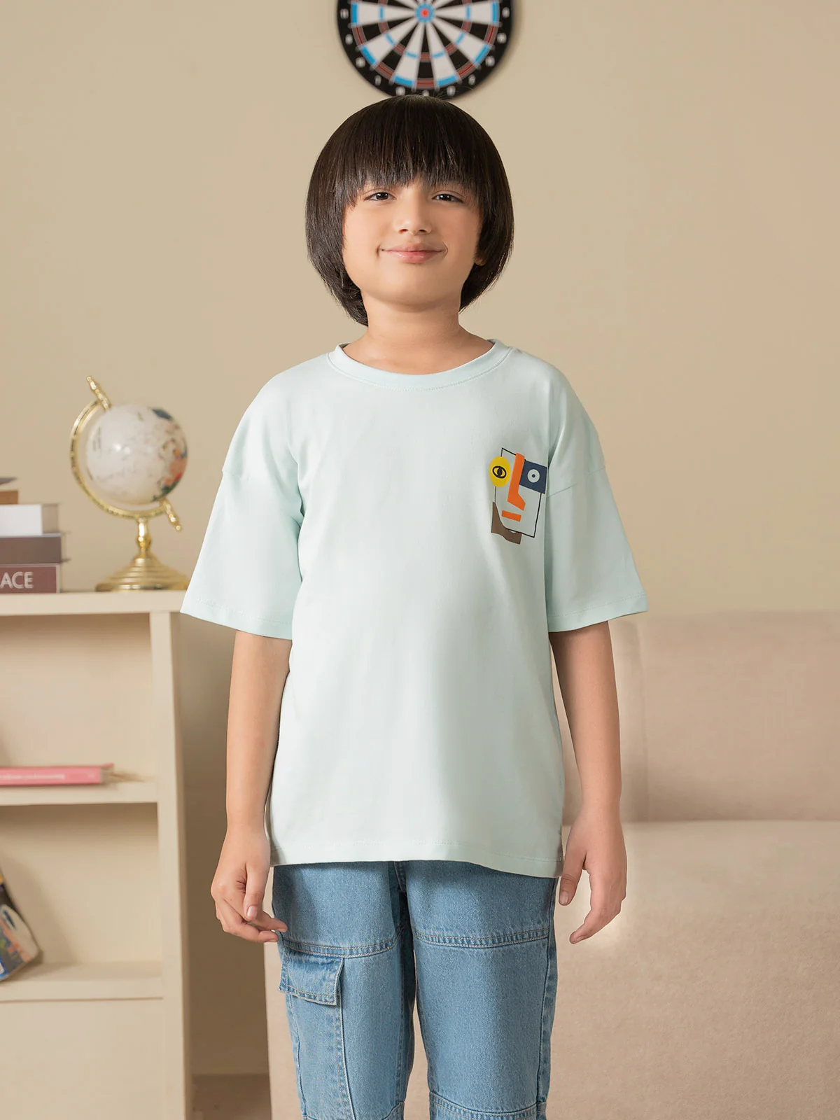 "KRISHIV" Basic Drop Shoulder T-Shirt