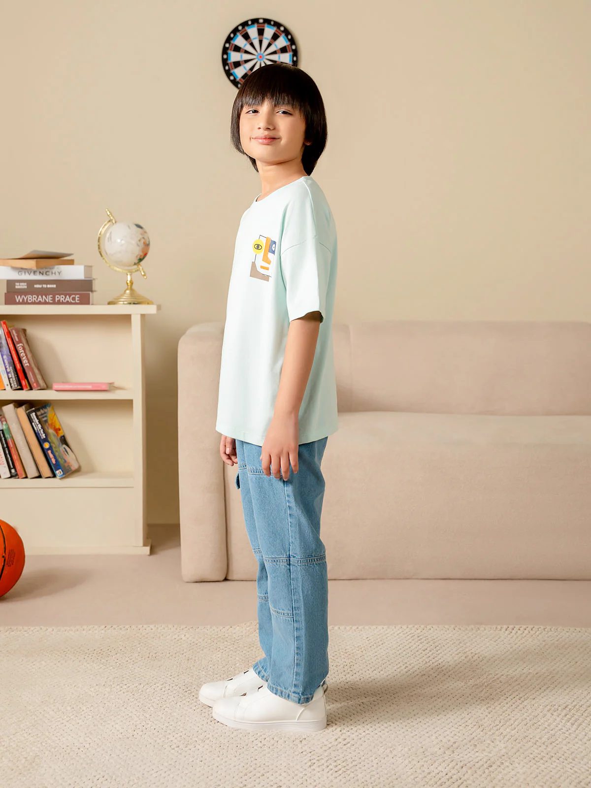 "KRISHIV" Basic Drop Shoulder T-Shirt - Image 4