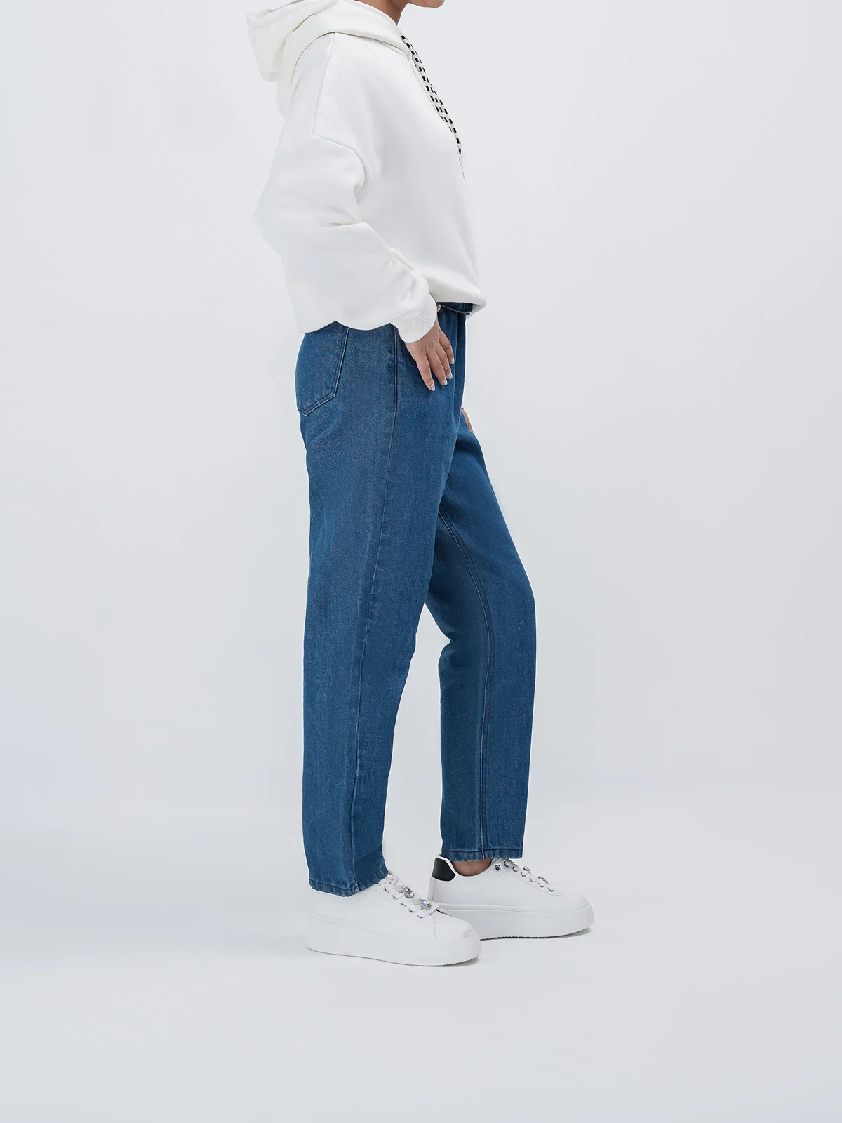 "LYNX" Casual Mom Fit Denim Pant - Image 3