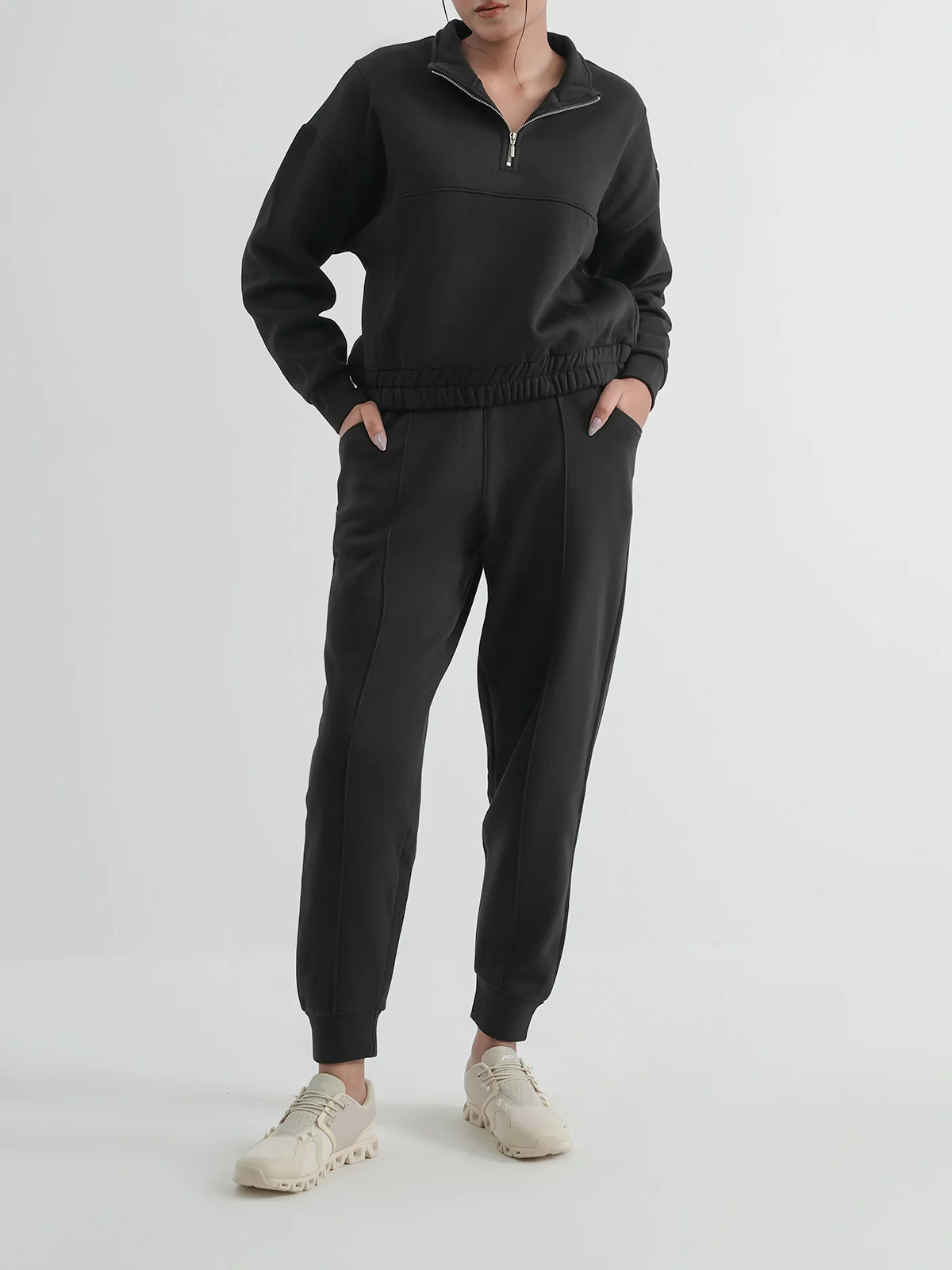 "MAPELAI" Cozy Basic Fleece Track Suit