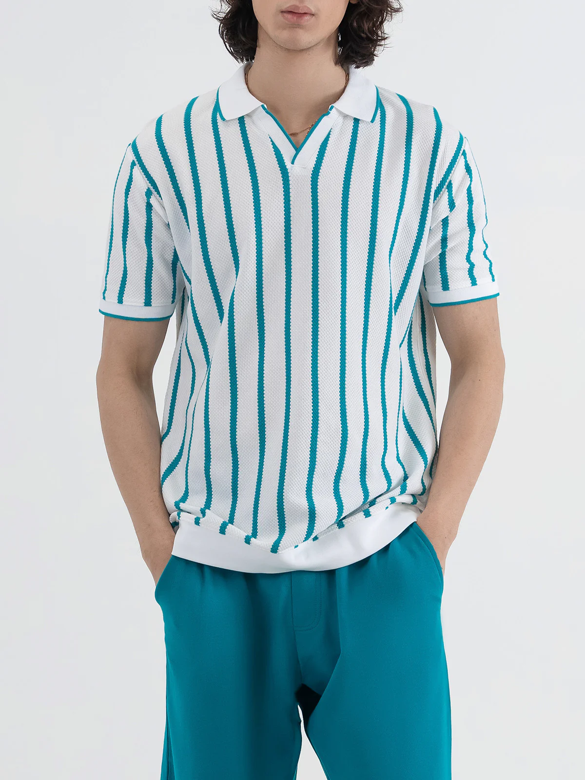 "MATEO" Regular Fit Jacquard Polo Shirt