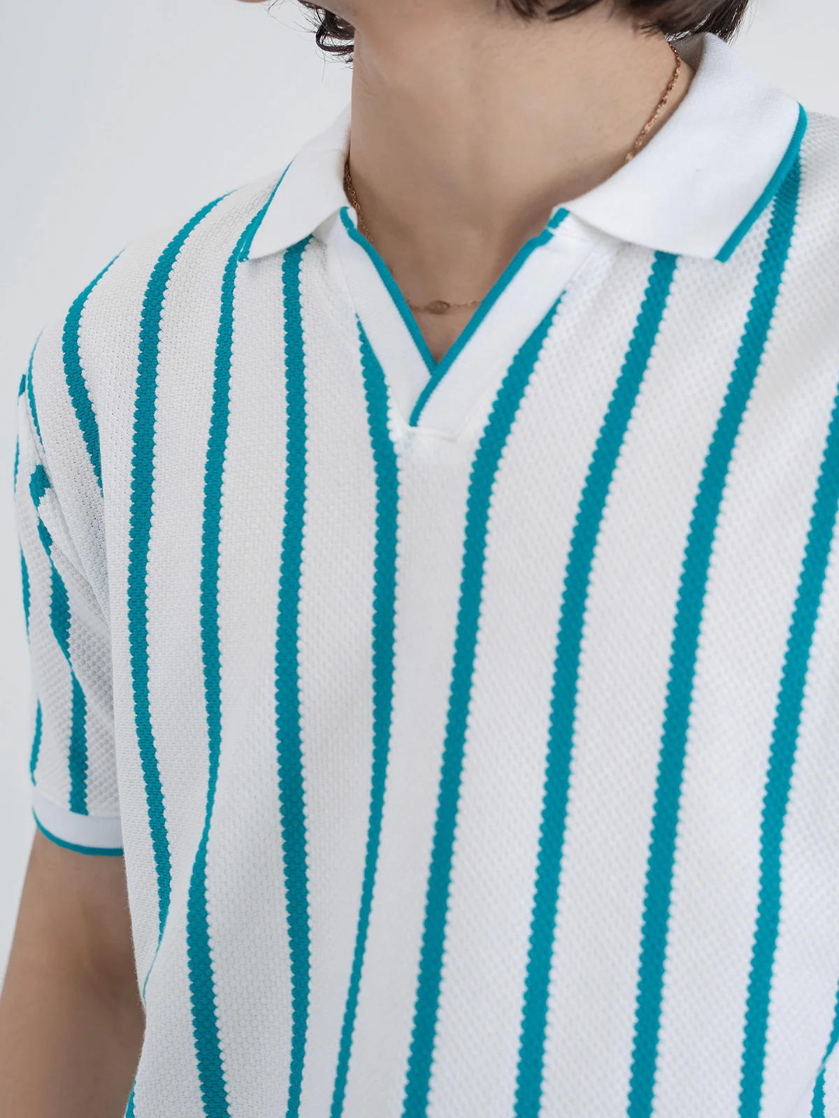 "MATEO" Regular Fit Jacquard Polo Shirt - Image 3