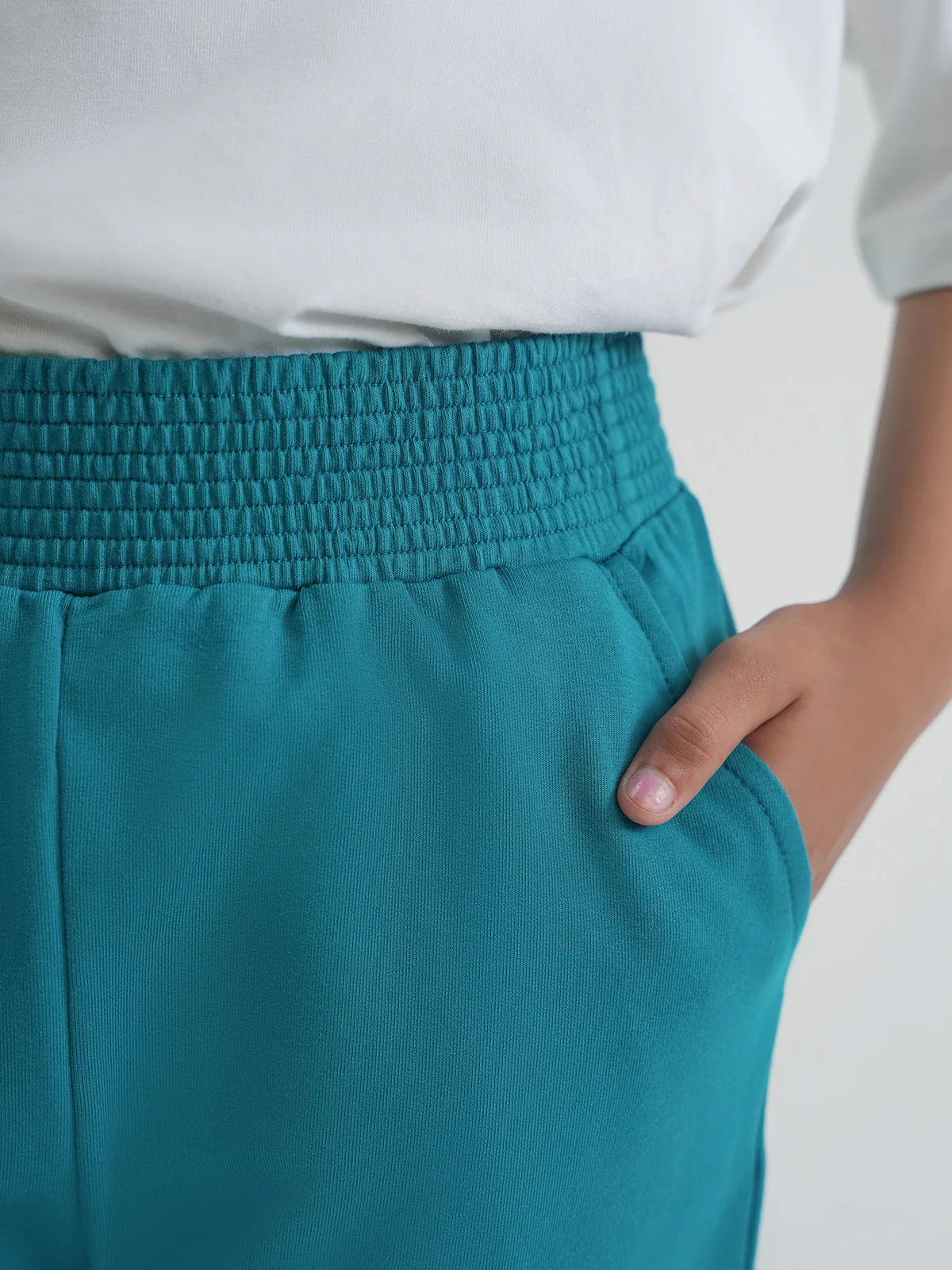 "MELEA" Wide Leg Terry Knit Trouser - Image 3