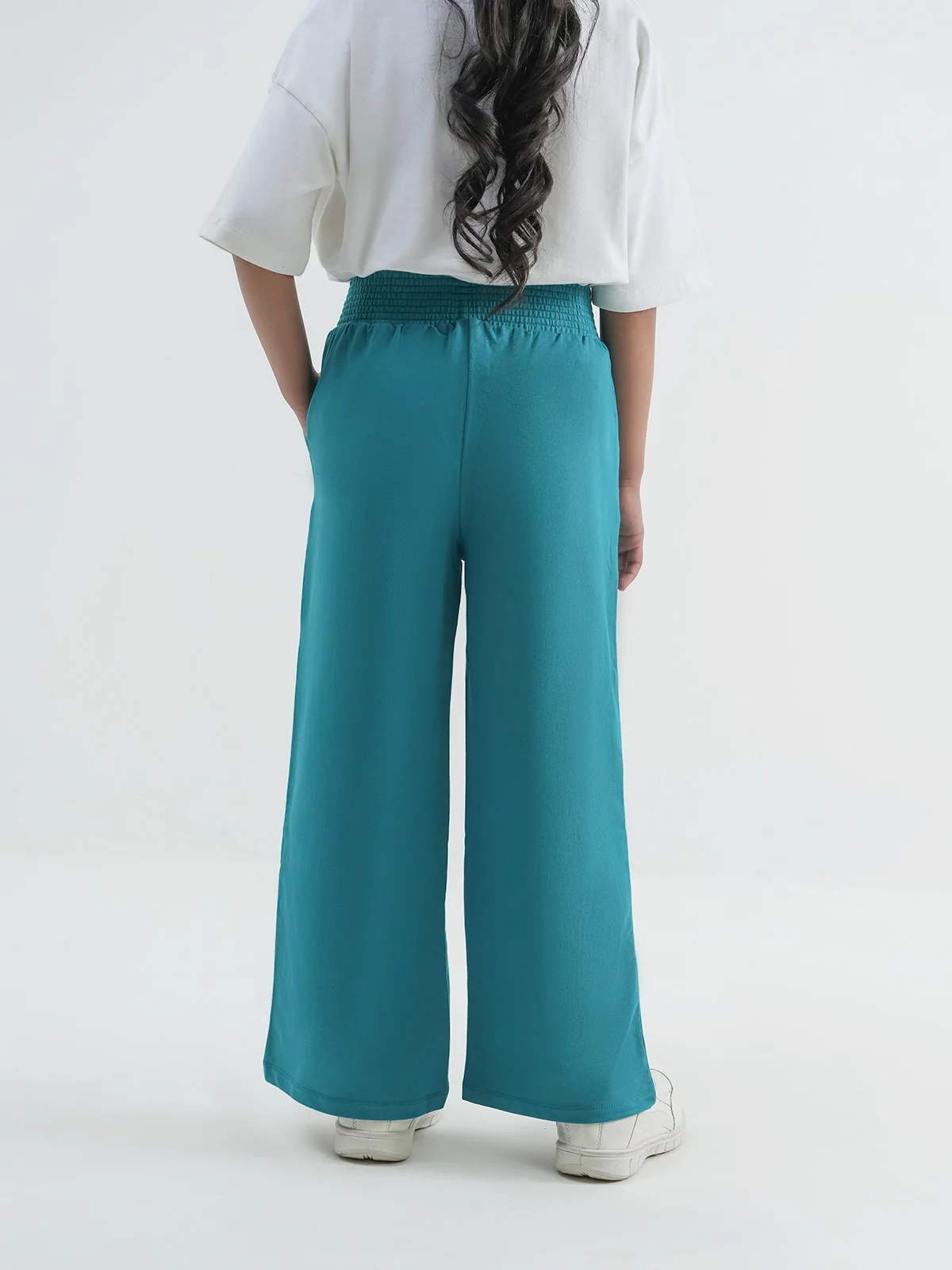 "MELEA" Wide Leg Terry Knit Trouser - Image 4