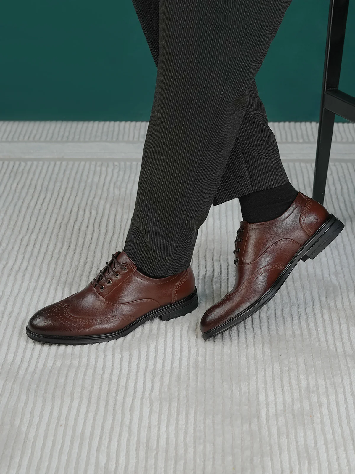 Men "ADARSH" Leather Lace-Up Formal Shoes