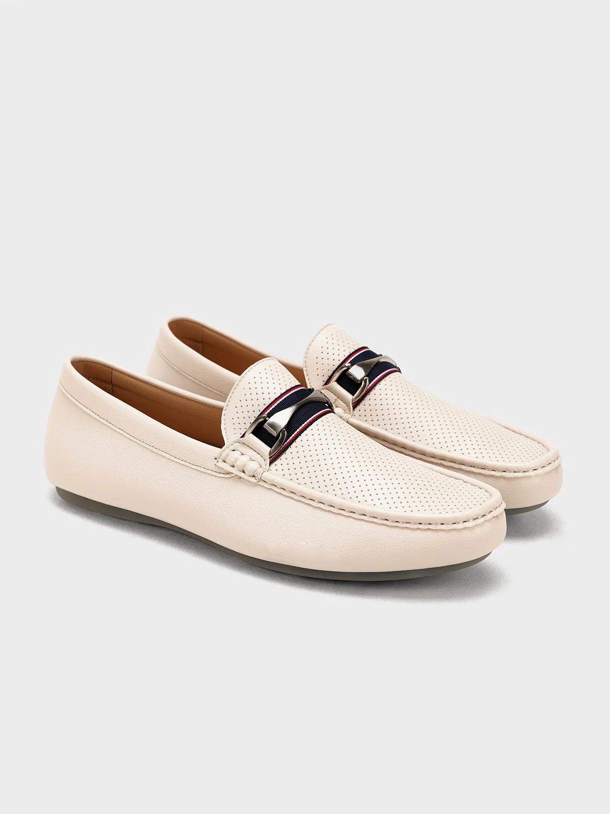 Men "ALDITH" Soft Buckle Detail Moccasins - Image 4