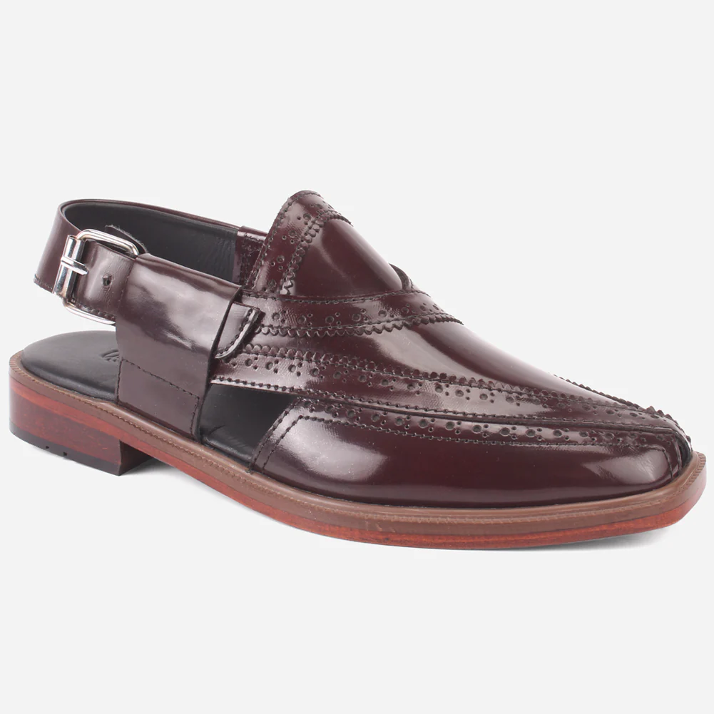 Men "AUXIER" Brogue Detailing Peshawari Sandals