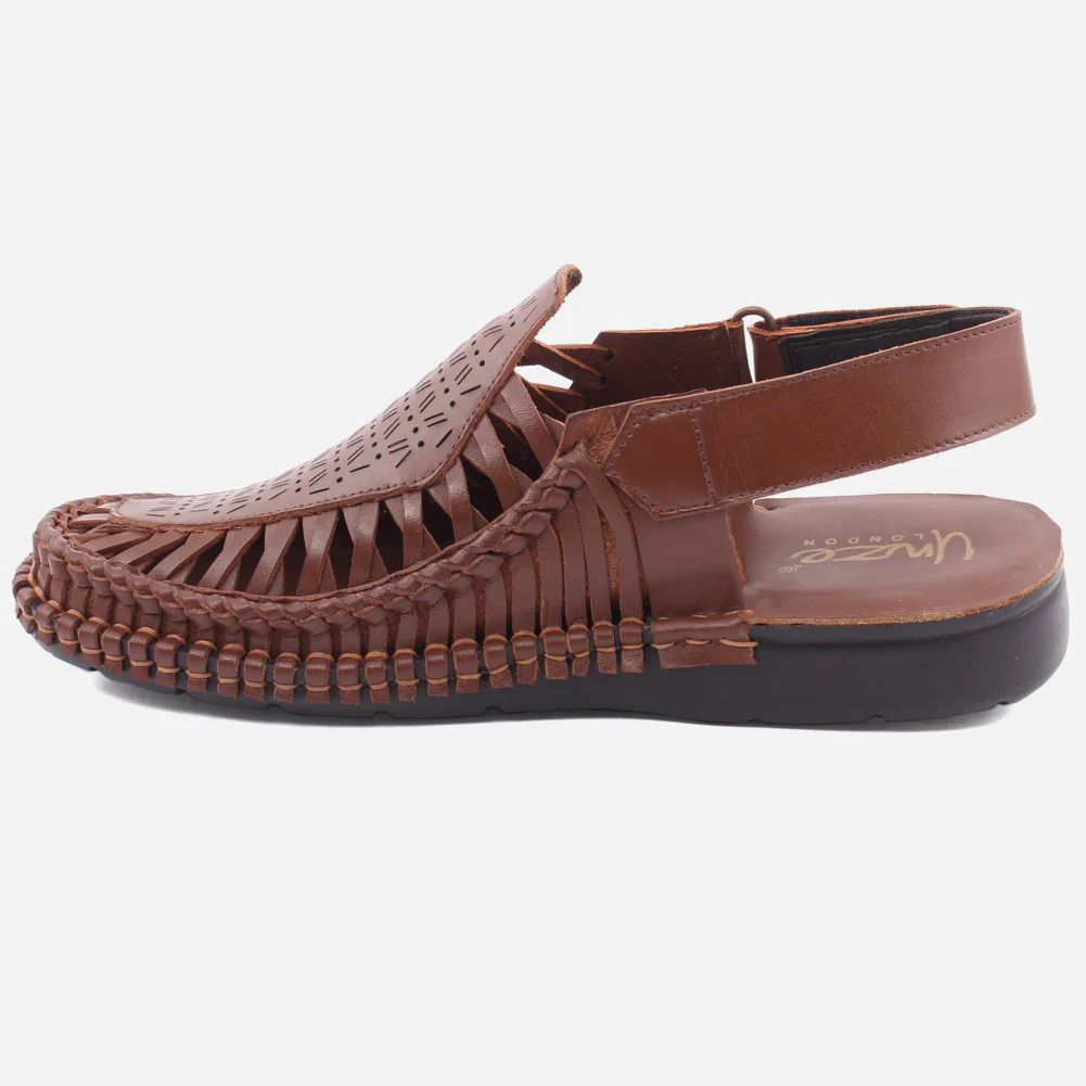 Men "HARDY" Leather Adjustable Sticky Straps Sandals - Image 3