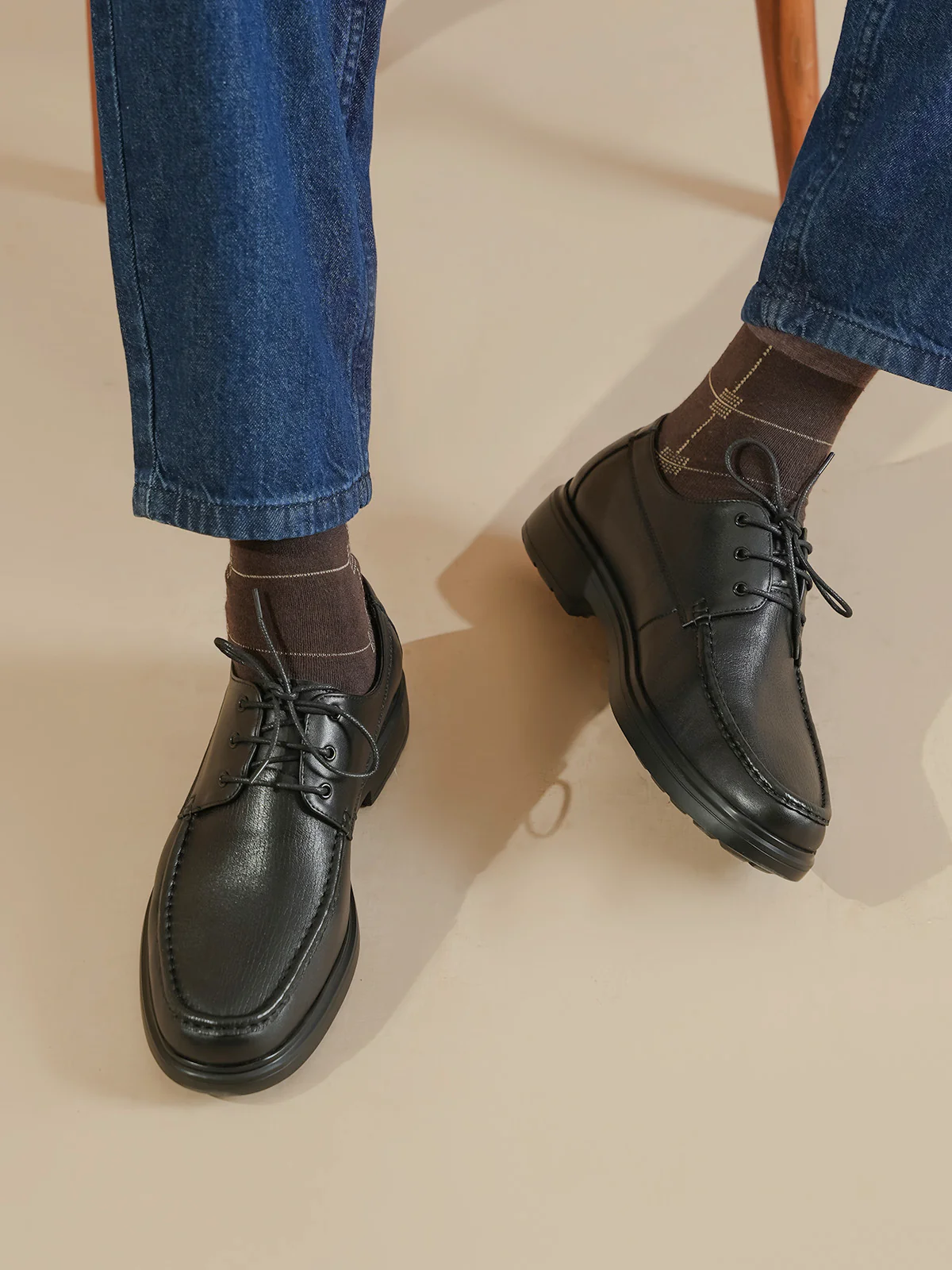 Men "JAIDEV" Formal Lace-Up Leather Shoes - Image 10