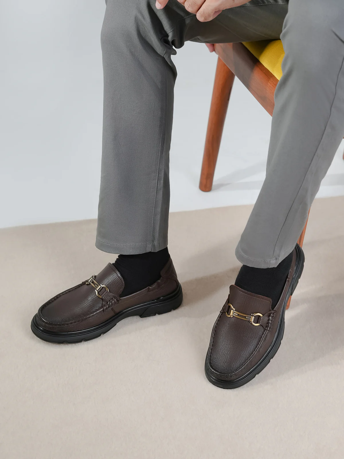 Men "KOMALI" Loafer Slip-On Leather Shoes