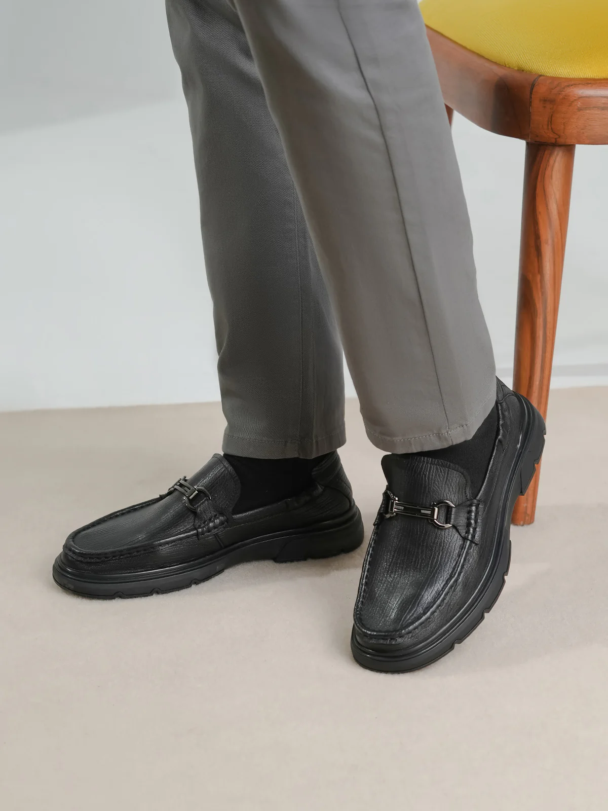 Men "KOMALI" Loafer Slip-On Leather Shoes