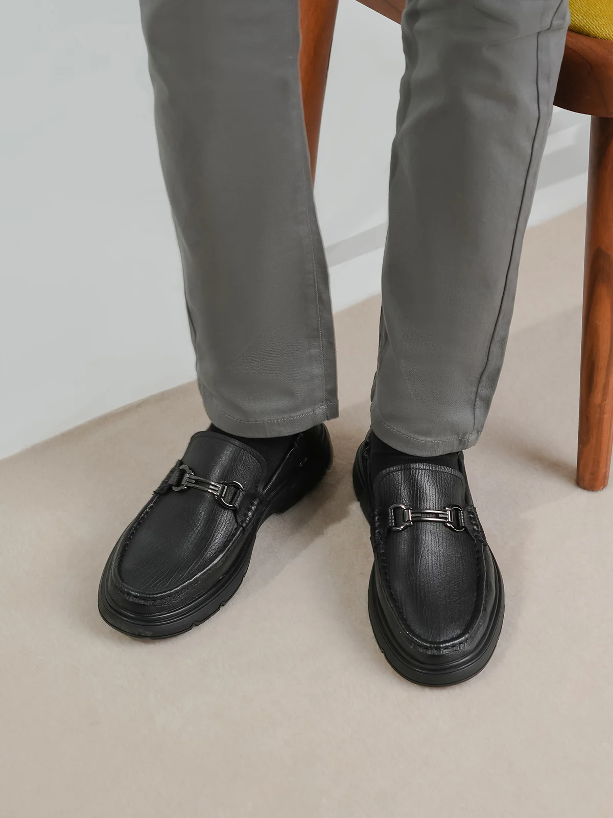 Men "KOMALI" Loafer Slip-On Leather Shoes - Image 6