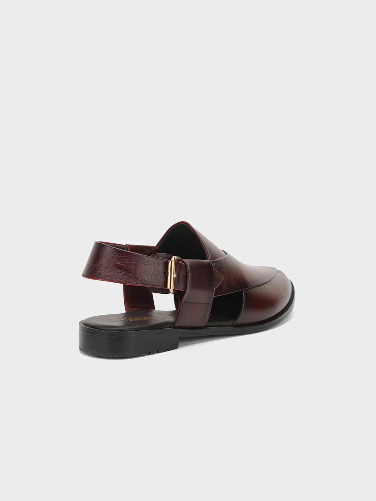 Men "PAYTON" Cross Strap Peshawari Leather Sandals - Image 3