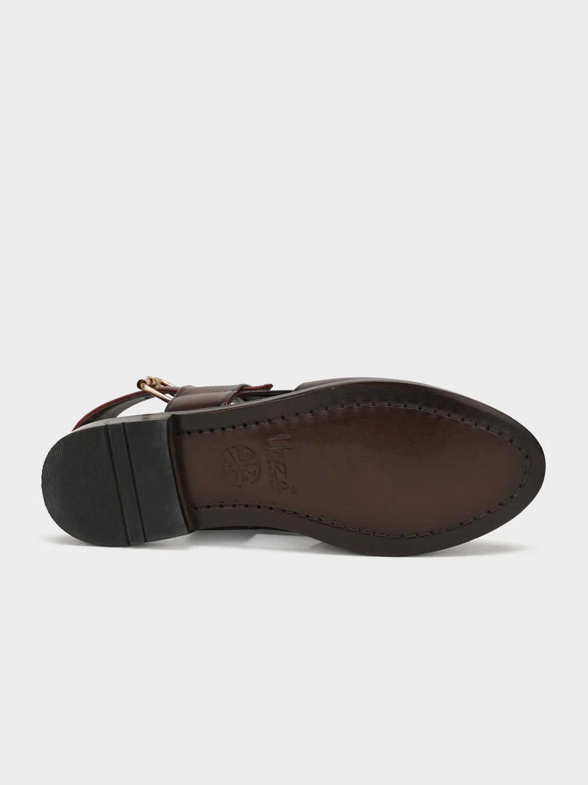 Men "PAYTON" Cross Strap Peshawari Leather Sandals - Image 5
