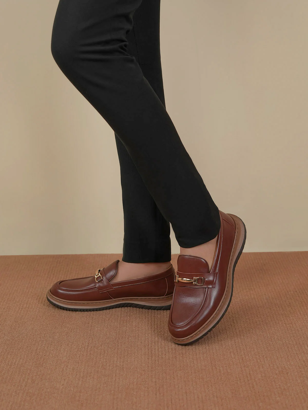 Men "ROLDAN" Perfacr Slip On Leather Shoes