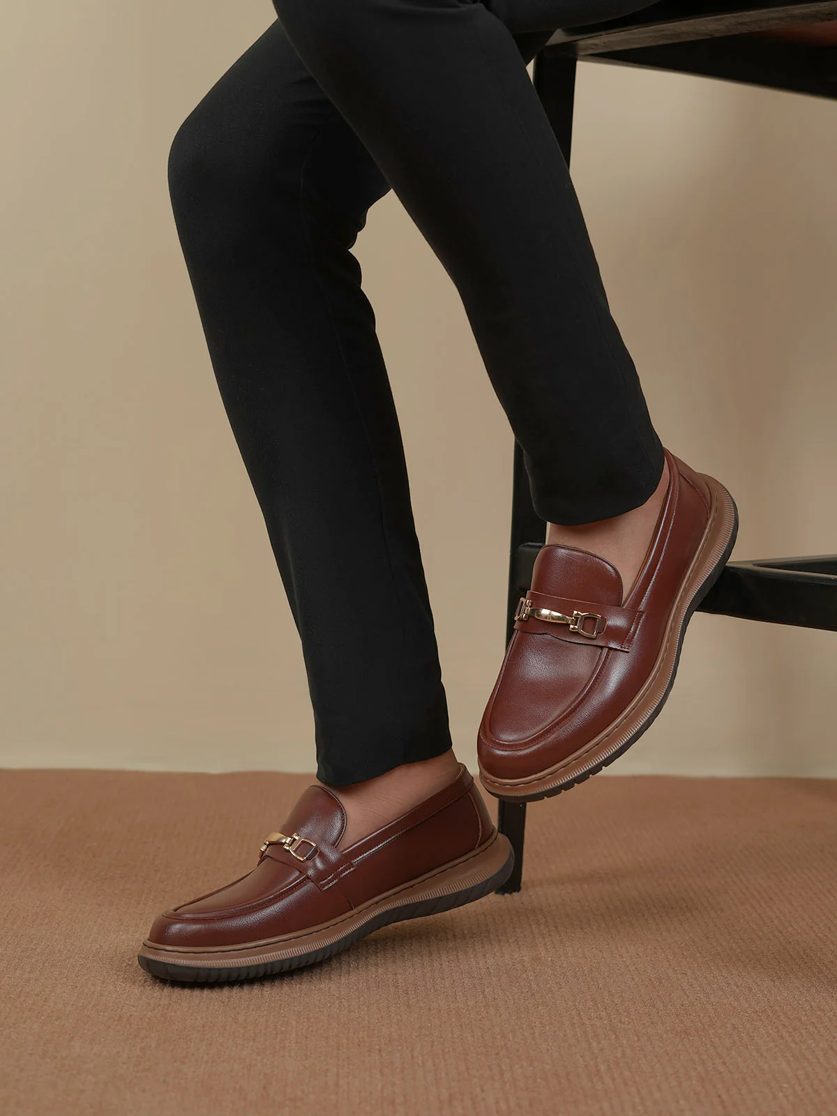 Men "ROLDAN" Perfacr Slip On Leather Shoes - Image 3