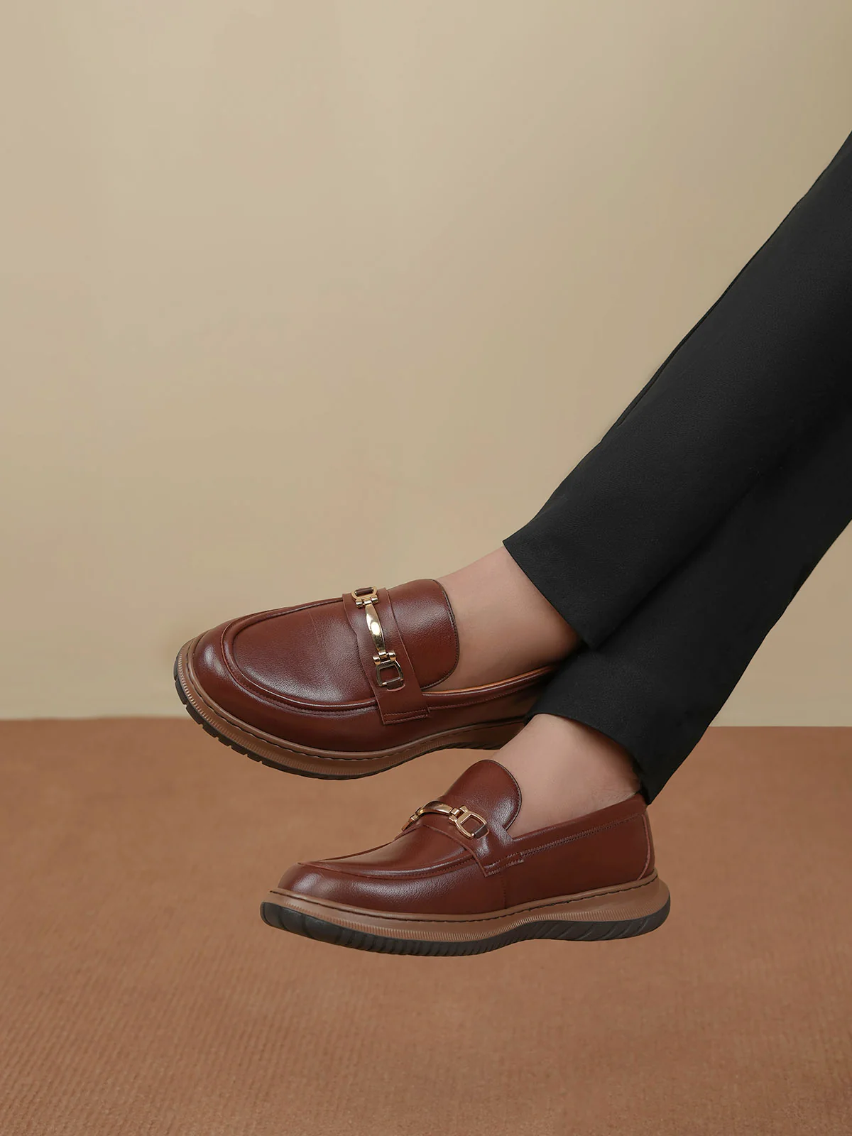 Men "ROLDAN" Perfacr Slip On Leather Shoes - Image 6