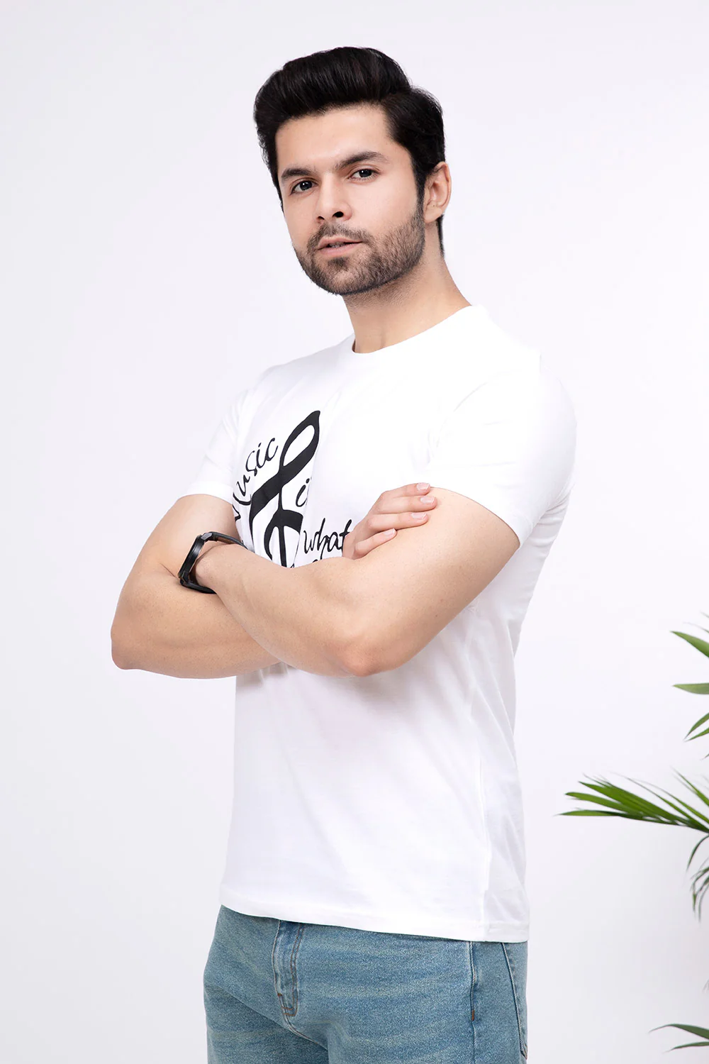"Kevin" Crewneck T-Shirt in Cotton - Image 2
