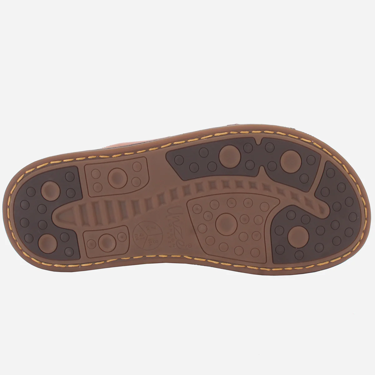 Men "VEERO" Leather Open Toe Summer Flat Sandals - Image 5