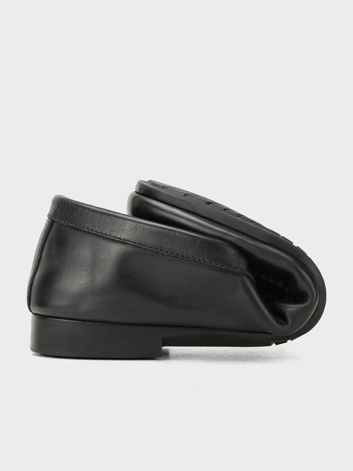 Men "VICENTE" Casual Perforated Slip On Metallic Buckle Leather Moccasins - Image 6