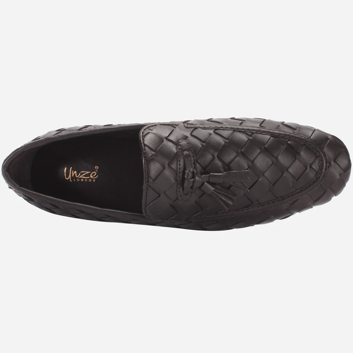 Men "WEISE" Leather Office Dress Slip-on Oxfords - Image 4