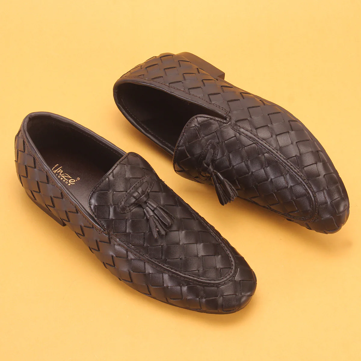 Men "WEISE" Leather Office Dress Slip-on Oxfords - Image 6