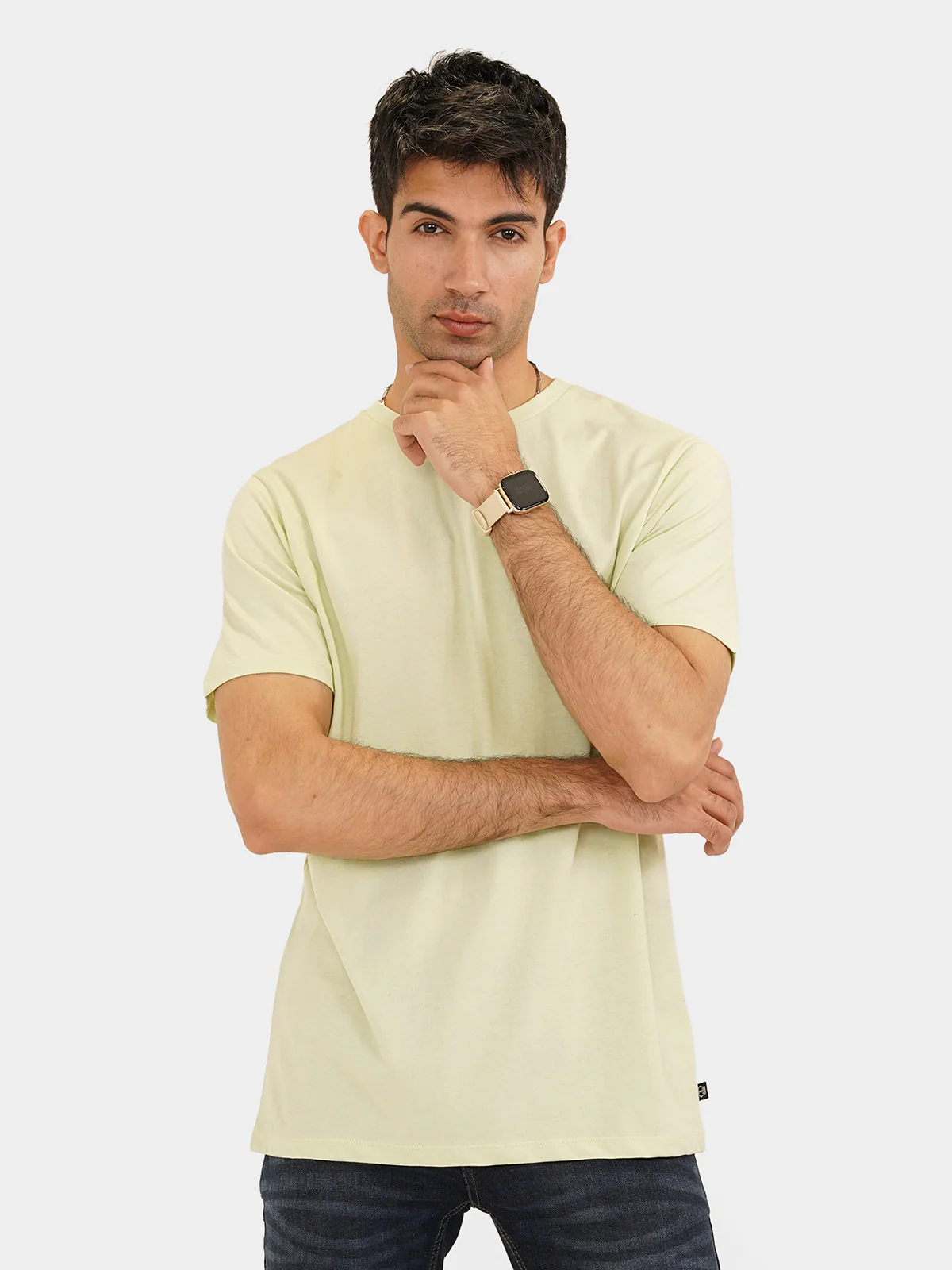 Mens "AKIVA" Plain Regular Fit T-Shirt - Image 3