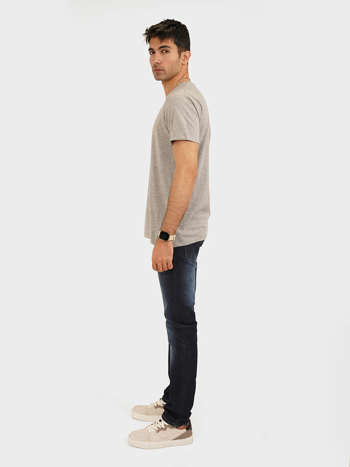 "AKIVA" Plain Regular Fit T-Shirt - Image 2